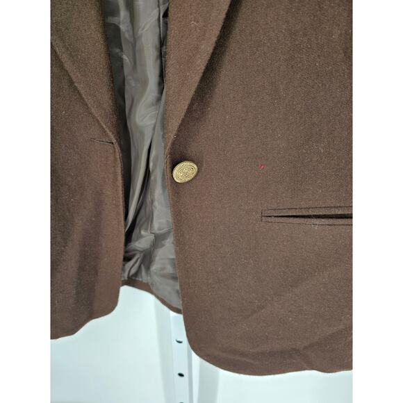 Requirement Women's Long Sleeve Collared Pockets Button Wool Blazer Size 10 - Picture 2 of 5